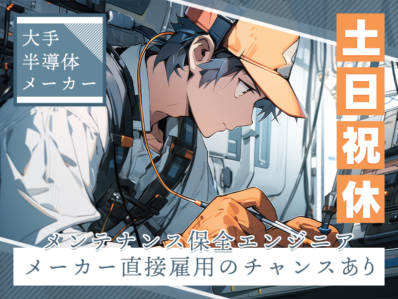 【土日祝休み】月収23万円可！大手半導体メーカーでメンテナンス保全エンジニア★車通勤可！メーカー直接雇用のチャンスあり◎若手男性活躍中【社宅費補助あり】＜山形県米沢市＞