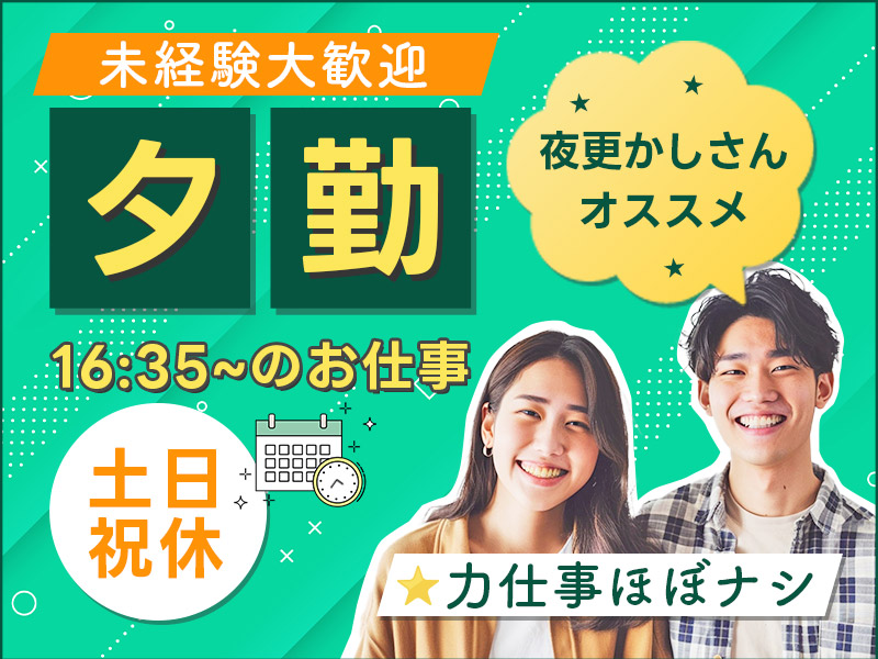 【16:35～の夕勤♪】力仕事ほぼナシ＆カンタン作業☆カメラ用レンズを機械にセット・目視検査◎土日祝休み！未経験大歓迎！＜茨城県常陸大宮市＞